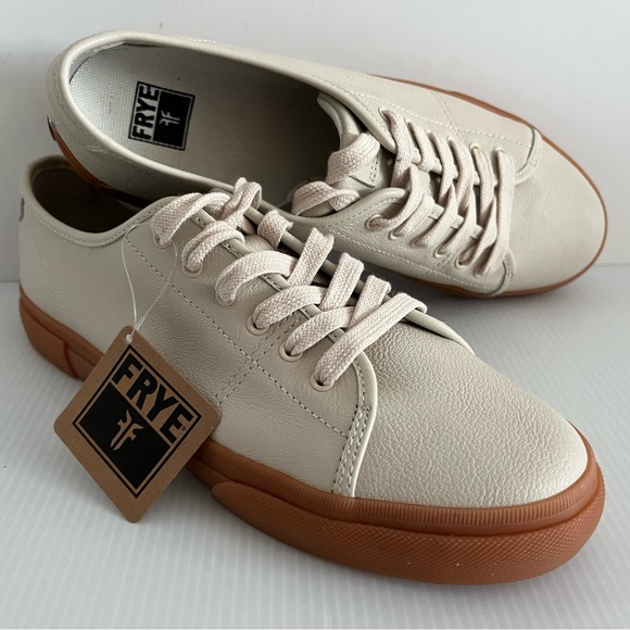 Frye Gia Low Lace Genuine Soft Leather Upper Sneakers sz 9.5M US - Picture 6 of 13